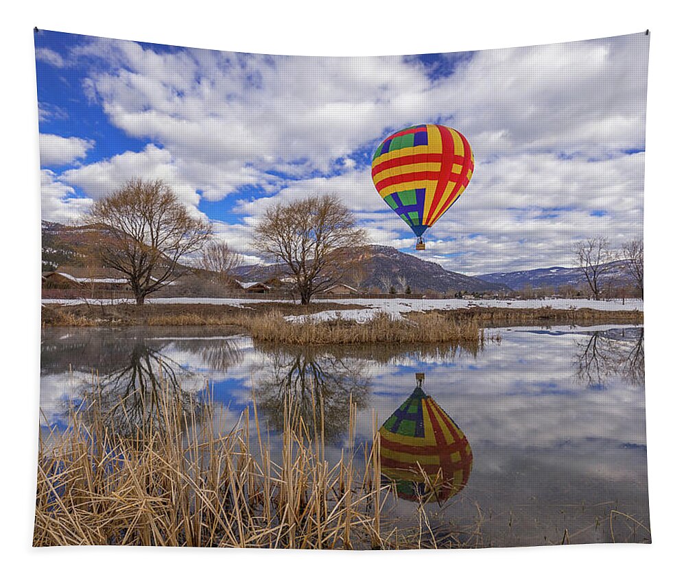 Balloon Rally Tapestry featuring the photograph Ballooning by Jen Manganello