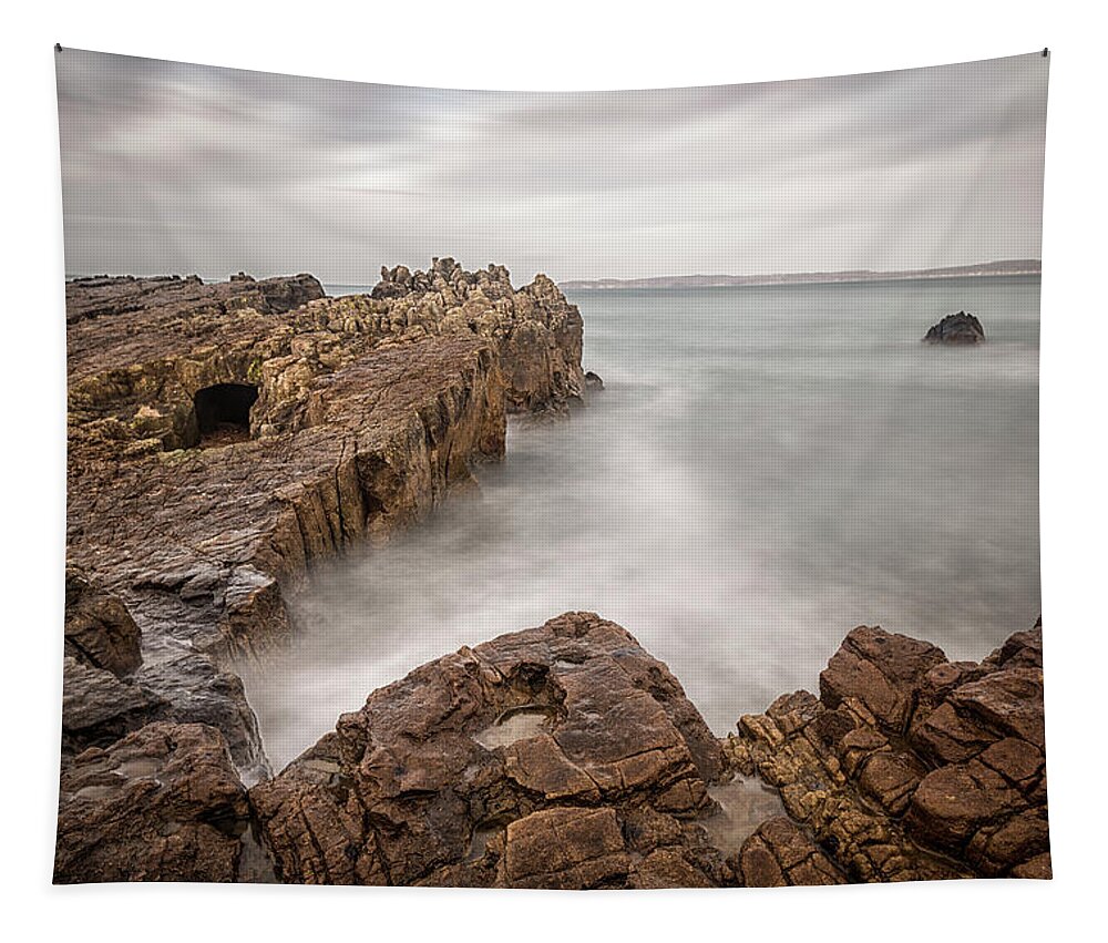 Pans Tapestry featuring the photograph Ballycastle - Pans Rock by Nigel R Bell