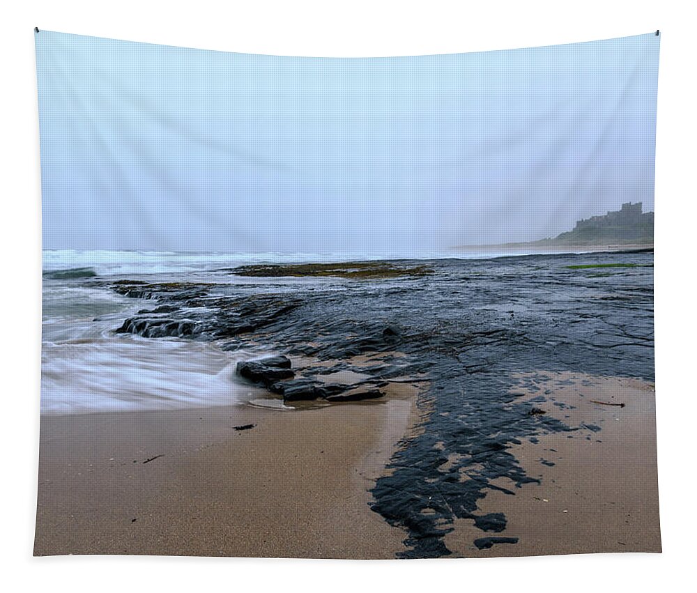 Castle Tapestry featuring the photograph Bamburgh Castle 03 by Chris Smith