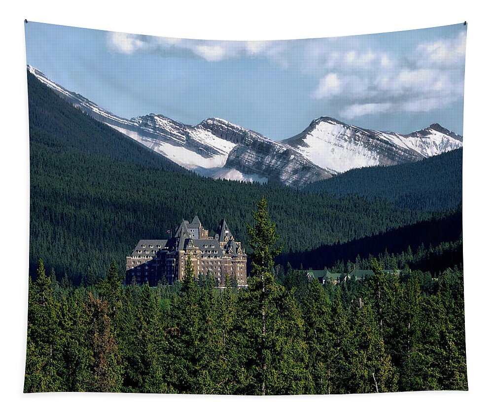 Banff Tapestry featuring the photograph Banff Springs by Jim Hill
