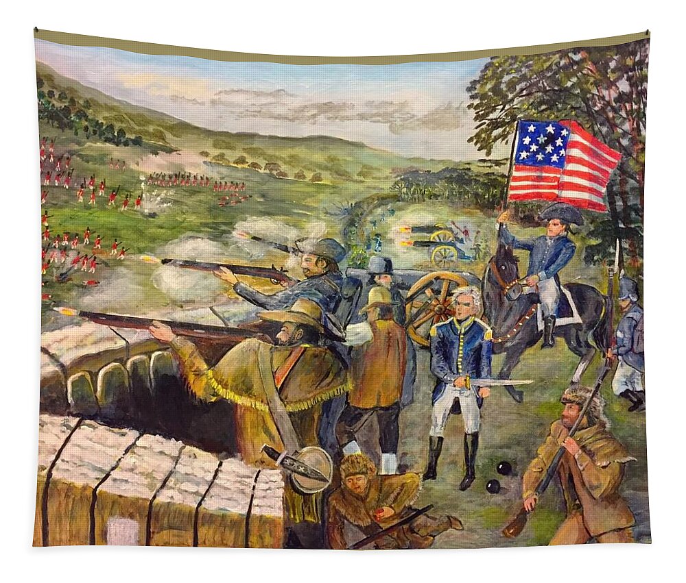 War Of 1812 Tapestry featuring the painting Battle of New Orleans by Mike Benton
