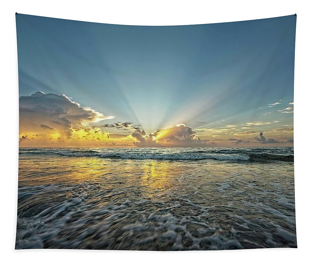 Sea Tapestry featuring the photograph Beams of Morning Light 2 by Steve DaPonte