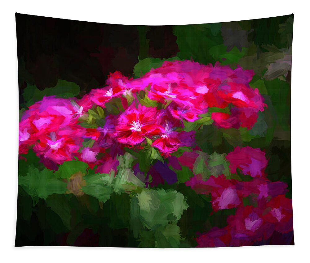 Flowers Tapestry featuring the digital art Beauty in the Garden by Ernest Echols