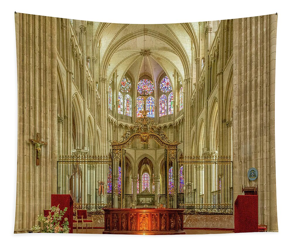  Tapestry featuring the photograph Beauty of the Cathedral by Marcy Wielfaert