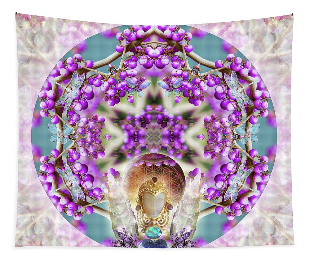 Callicarpa Tapestry featuring the digital art Callicarpa by Alicia Kent