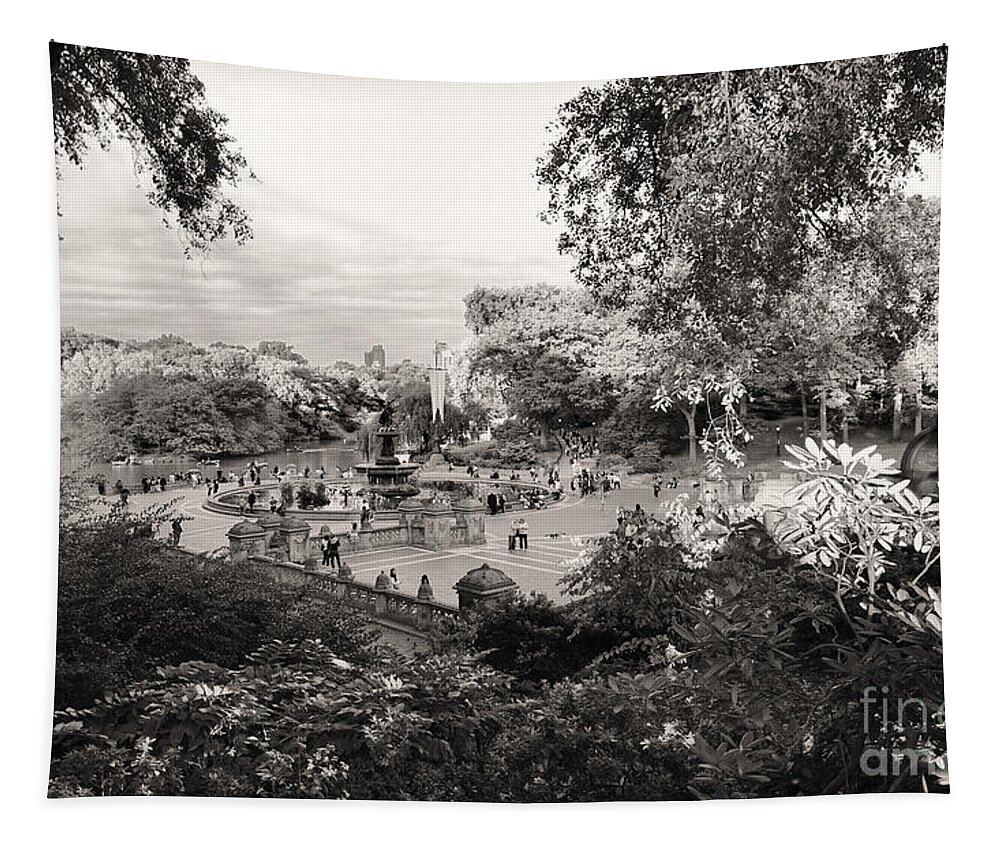 Impression Tapestry featuring the photograph Bethesda Fountain and Terrace, Central Park by Steve Ember