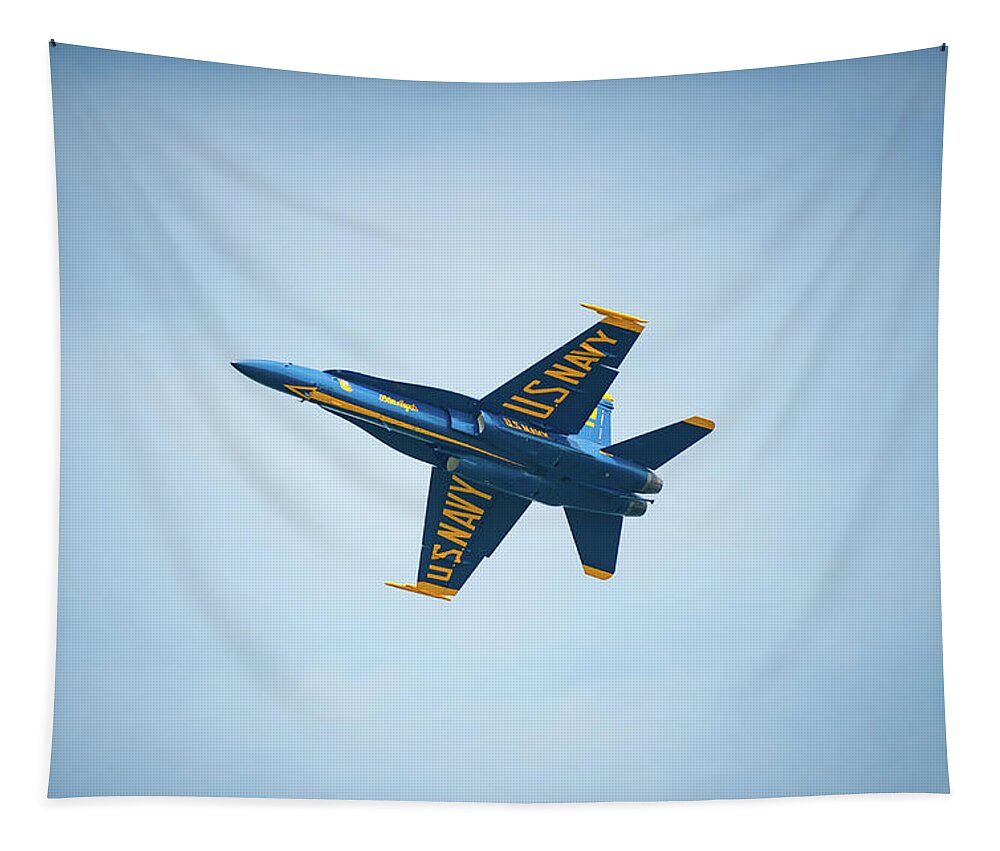 Blue Angels Tapestry featuring the photograph Blue Angel on High by Mark Duehmig