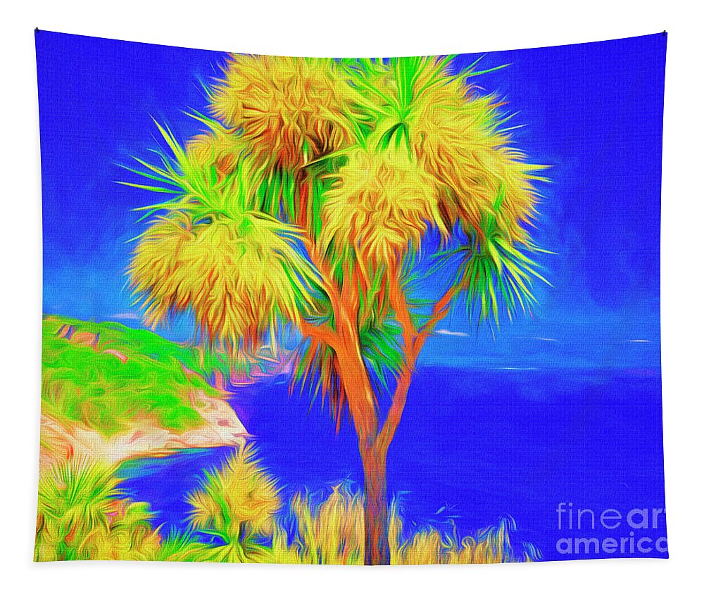 Nag005445 Tapestry featuring the digital art Blue Monday by Edmund Nagele FRPS