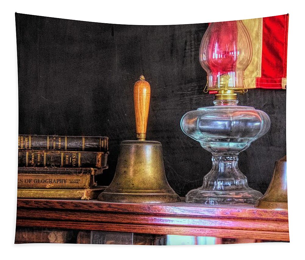  Tapestry featuring the photograph Books and Bells by Jack Wilson