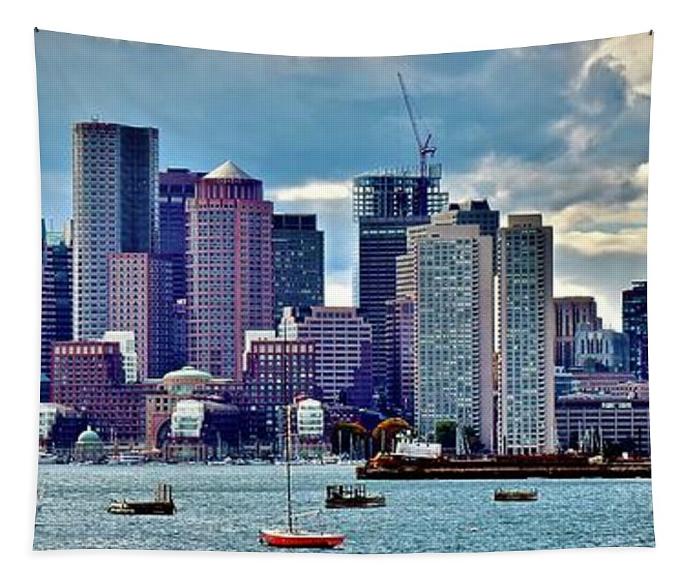 Boston Tapestry featuring the photograph Boston 2019 Panorama by Frozen in Time Fine Art Photography