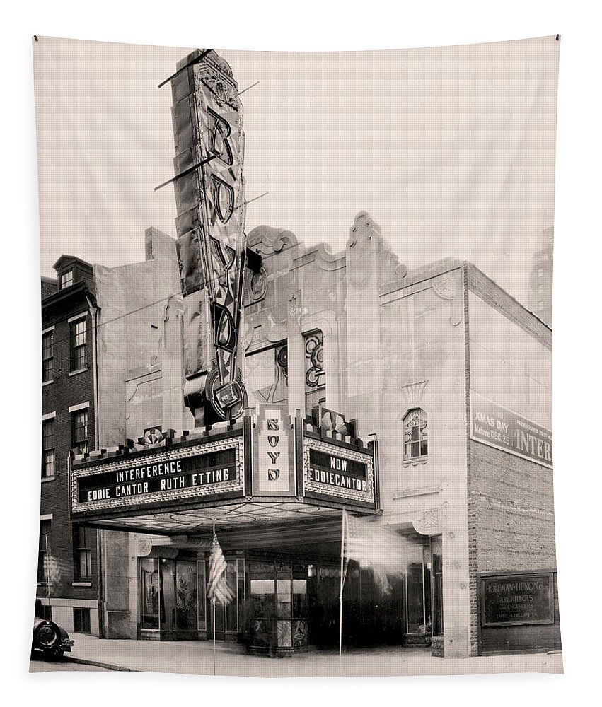 Interference Tapestry featuring the photograph Boyd Theater by E C Luks