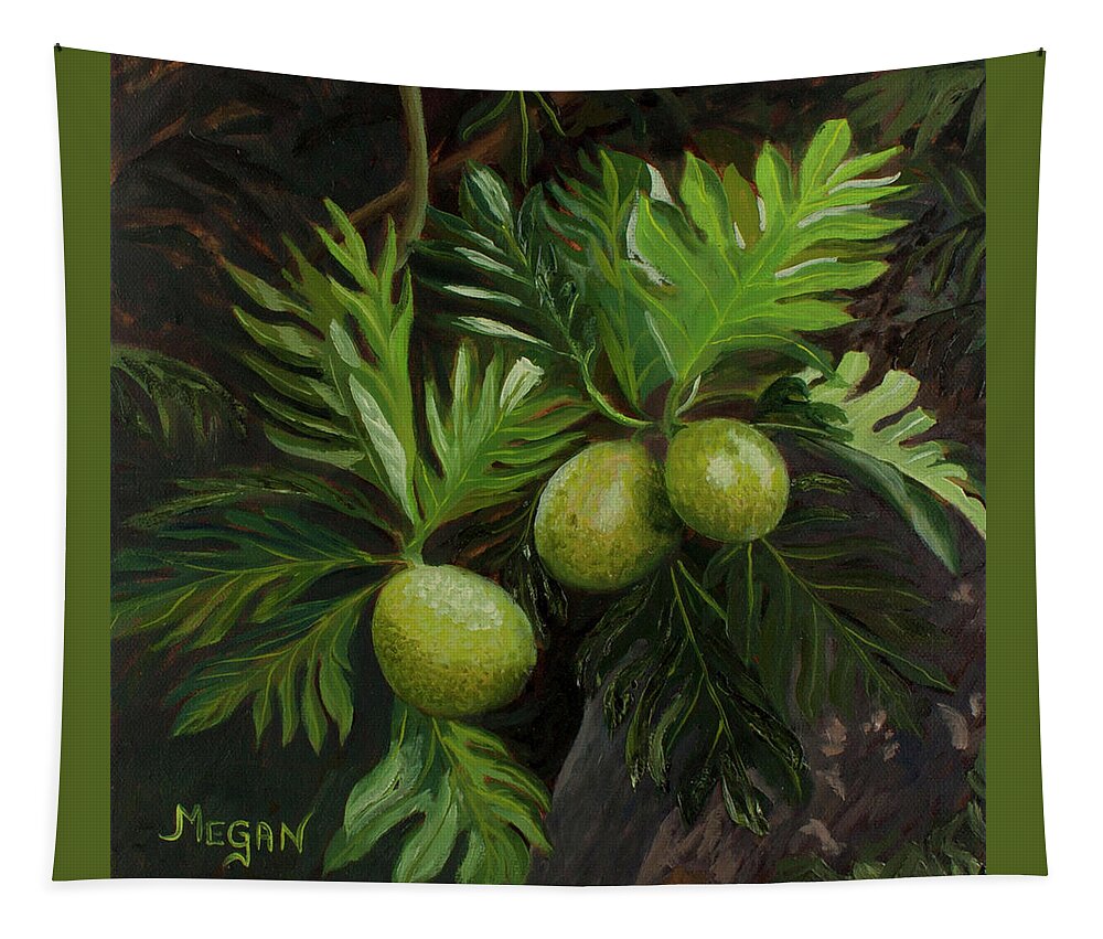 Breadfruit Tapestry featuring the painting Breadfruit by Megan Collins