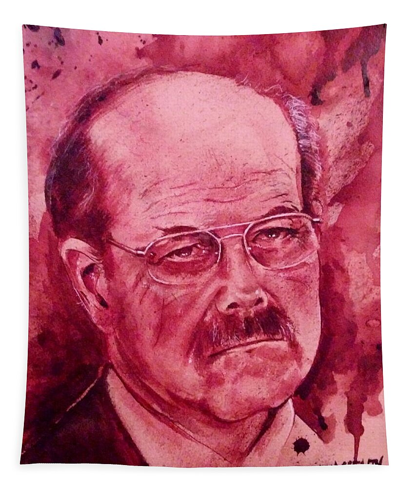 Ryan Almighty Tapestry featuring the painting BTK DENNIS RADER port fresh blood by Ryan Almighty