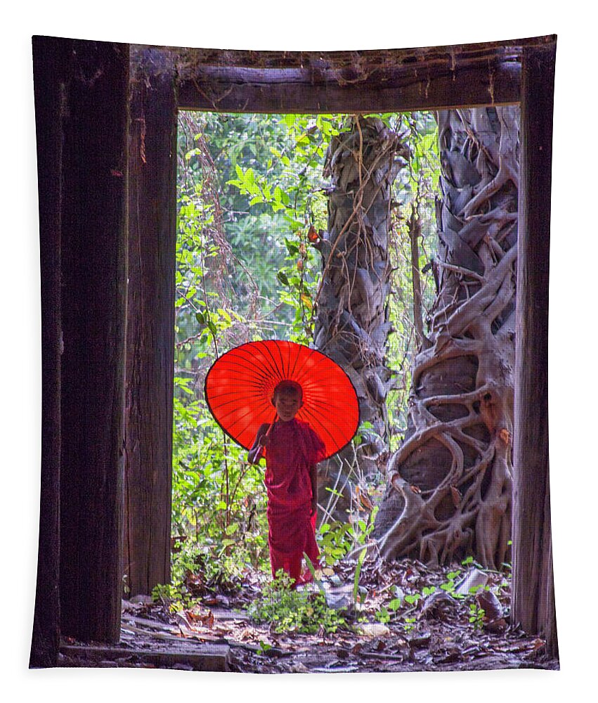 Monk Tapestry featuring the photograph Budita by Mache Del Campo