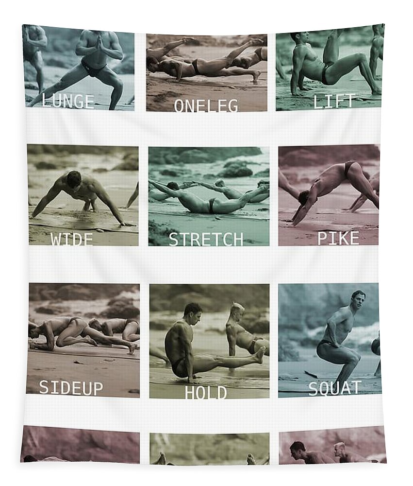 Bumfitbeach Workout Tapestry featuring the digital art Bum Fit Beach Workout by John Gholson