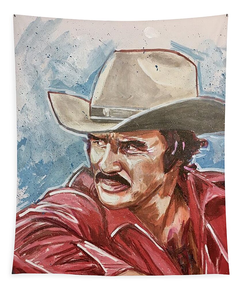 Burt Reynolds Tapestry featuring the painting Burt Reynolds by Joel Tesch