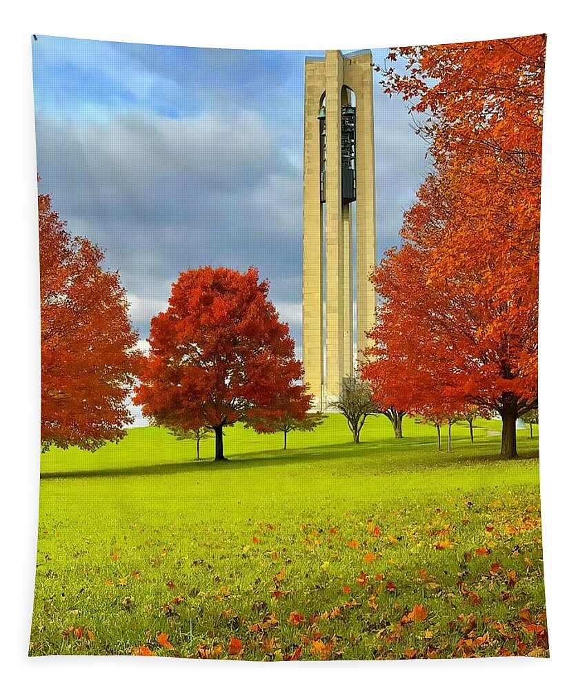 Tapestry featuring the photograph Carillon In Fall by Jack Wilson