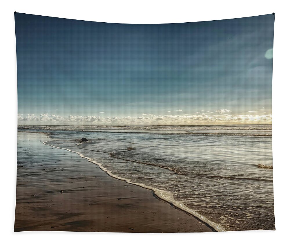 Beach Tapestry featuring the photograph Carlsbad Low Tide II by Alison Frank
