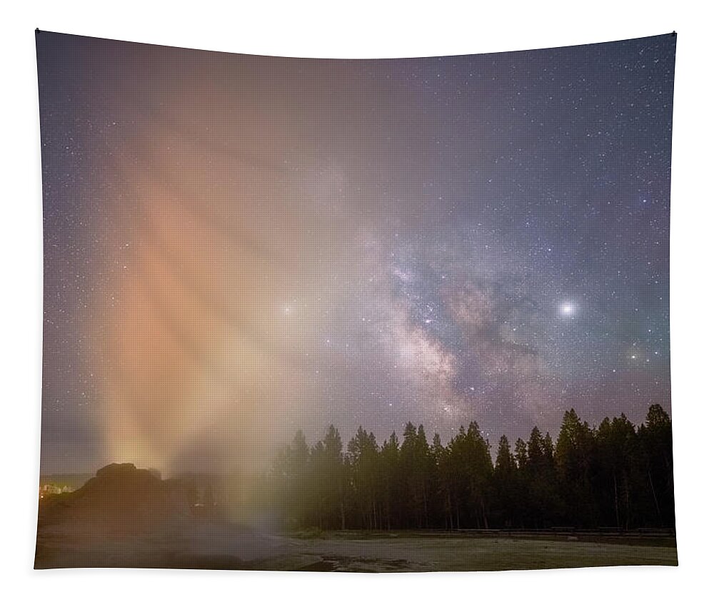 Yellowstone Tapestry featuring the photograph Castle in the Sky by Darren White