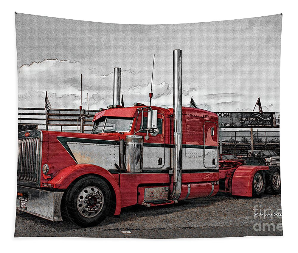Big Rigs Tapestry featuring the photograph Catr9563-19 by Randy Harris