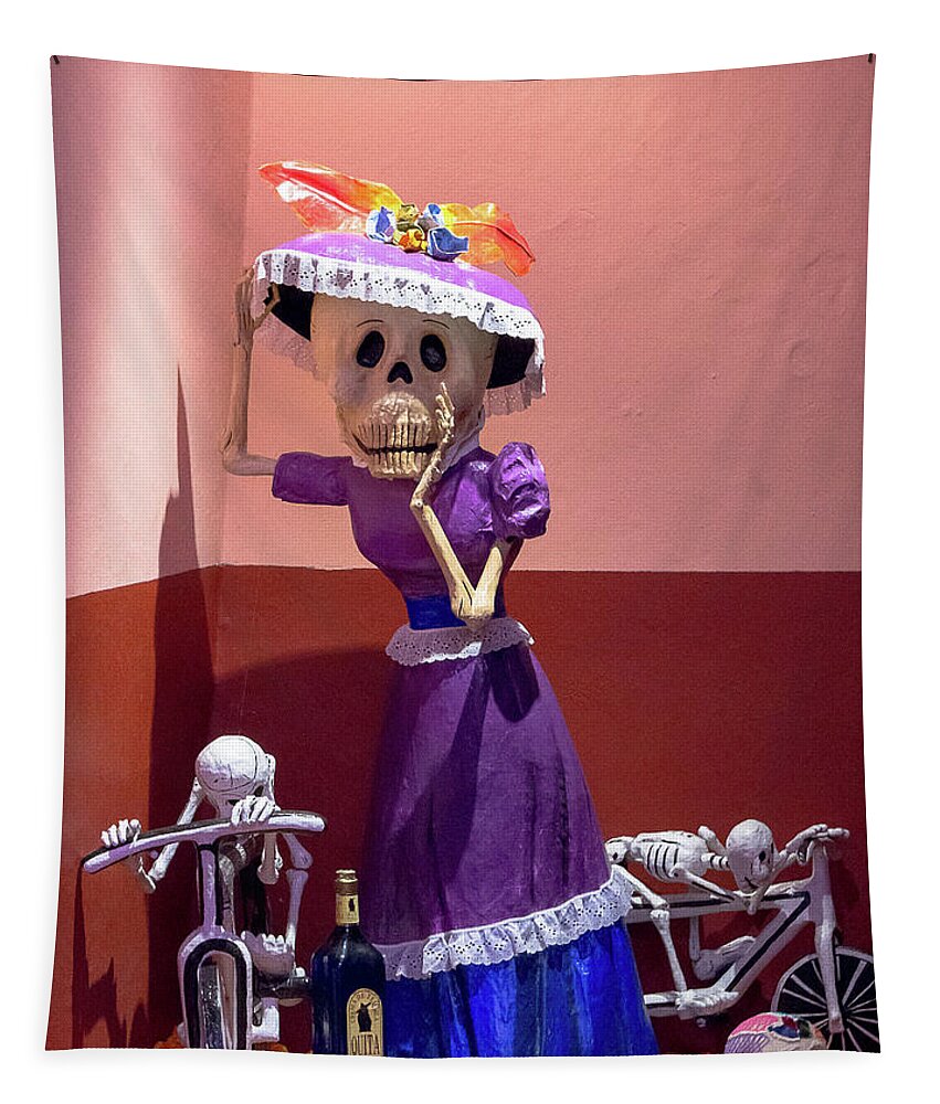 Skeleton Dame Tapestry featuring the photograph Catrina Calavera by Amy Sorvillo