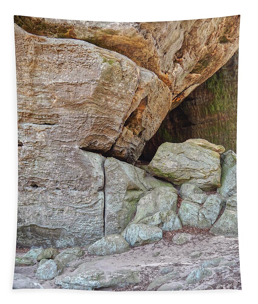 Cliff Tapestry featuring the photograph Cave In A Cliff by Phil Perkins