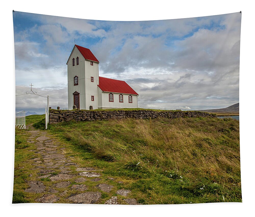 Church Tapestry featuring the photograph Chapel of Iceland by David Letts
