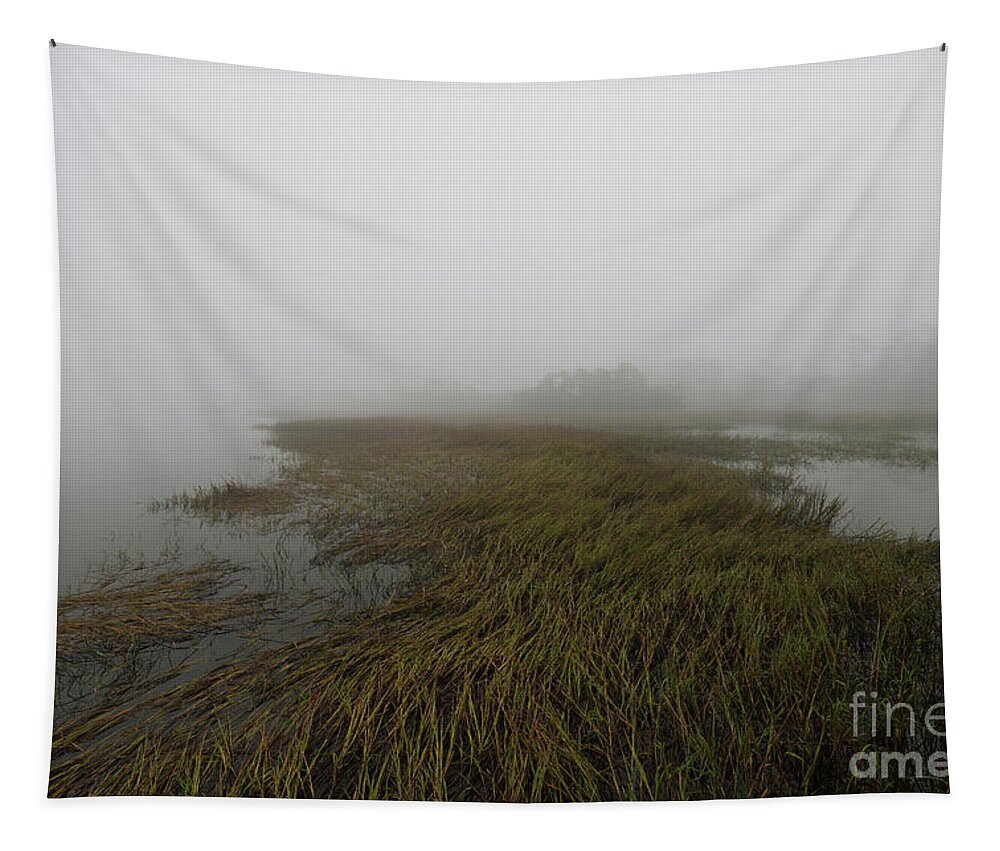 Fog Tapestry featuring the photograph Charleston Fog - Wando River by Dale Powell