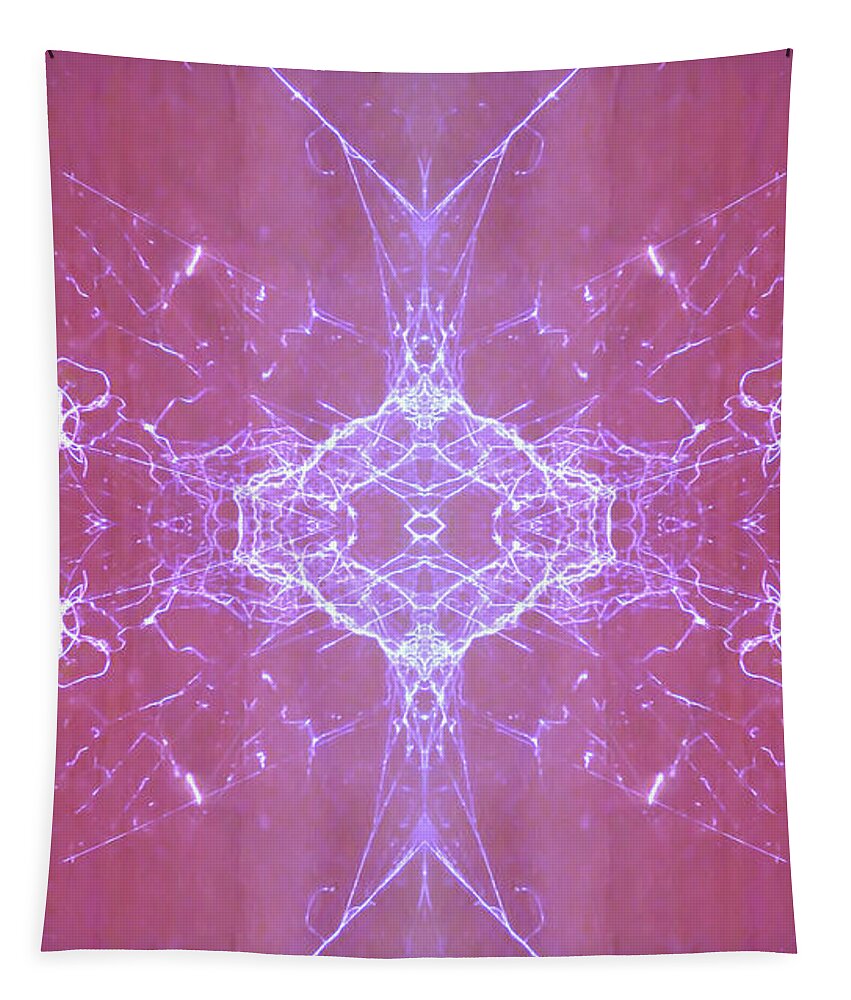Abstract Tapestry featuring the photograph Charlotte's Rosy Lilac by Judy Kennedy