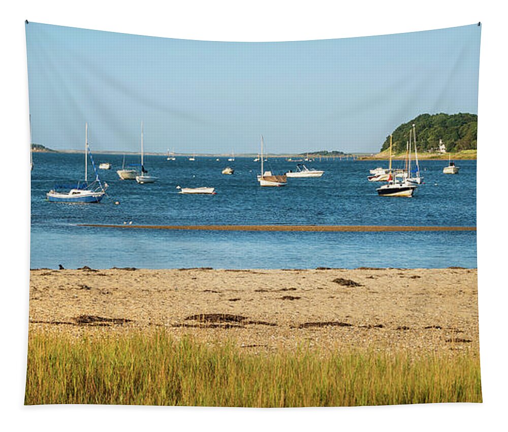 Estock Tapestry featuring the digital art Chatham Beach, Cape Cod, Ma by Laura Zeid