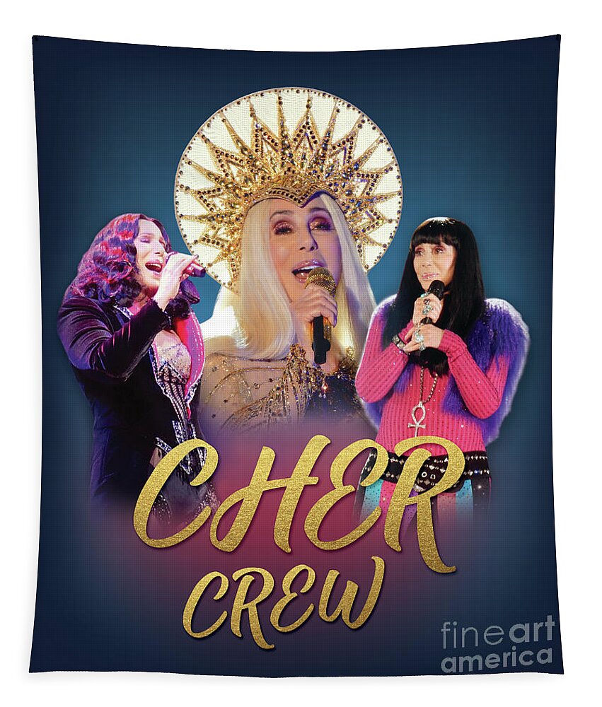 Cher Tapestry featuring the digital art Cher Crew x3 by Cher Style