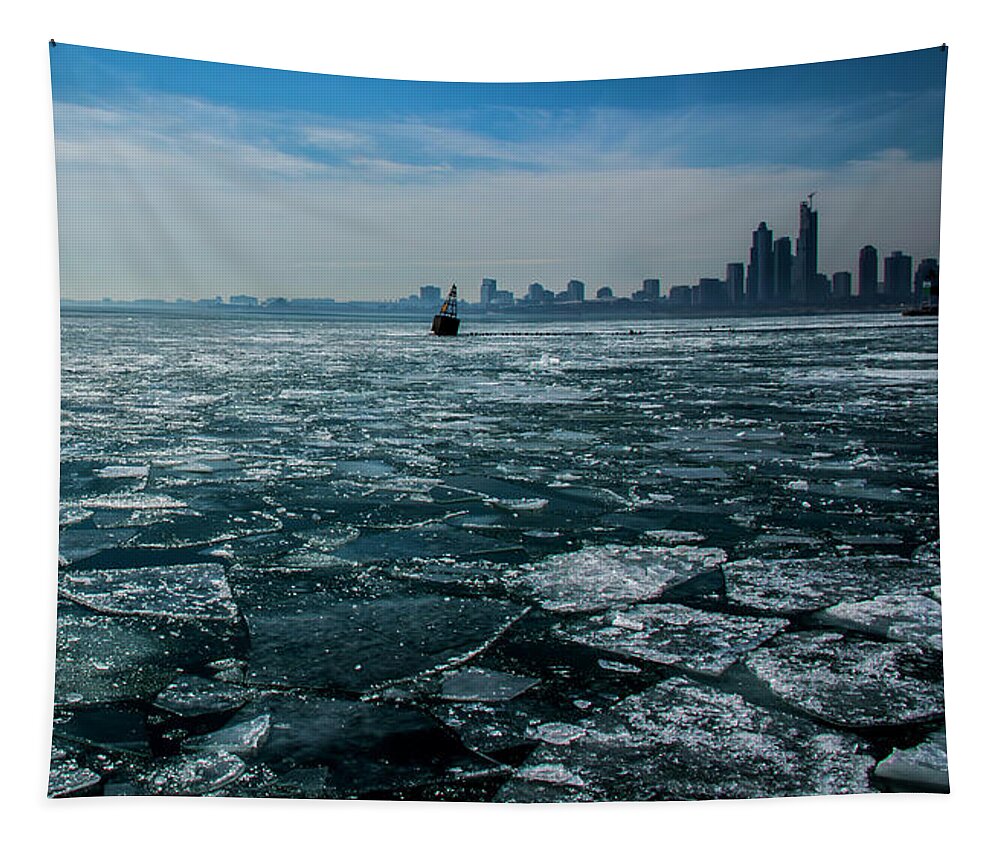 Lake Michigan Tapestry featuring the photograph Chicago from navy pier 2 by Stuart Manning