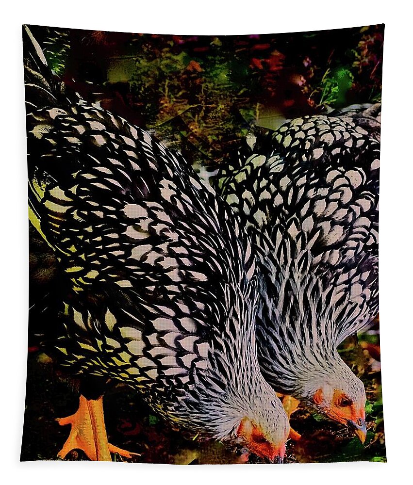 Wyandotte Tapestry featuring the photograph Chicken Echo by Alida M Haslett
