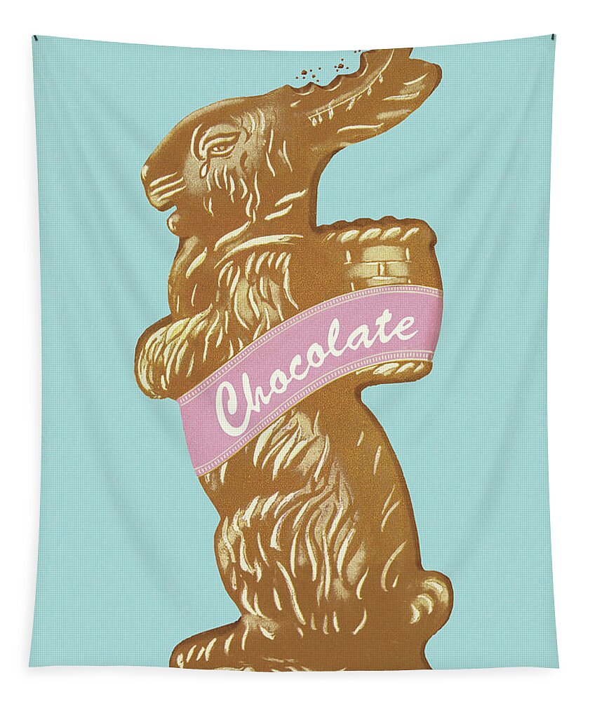 Animal Tapestry featuring the drawing Chocolate bunny by CSA Images