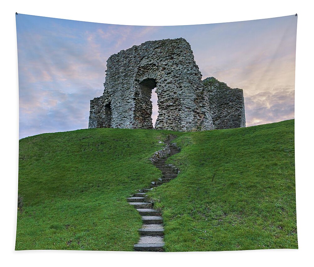 Christchurch Tapestry featuring the photograph Christchurch Castle - England by Joana Kruse