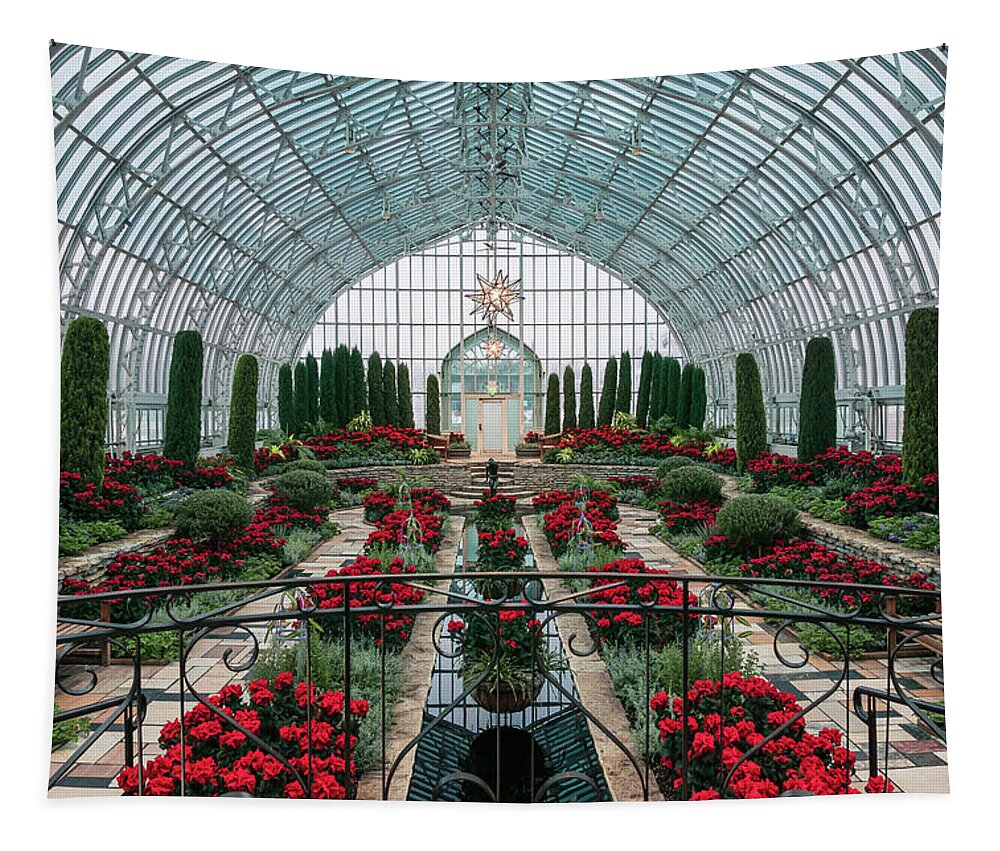 Christmas Tapestry featuring the photograph Christmas Flower Show by Rebekah Zivicki