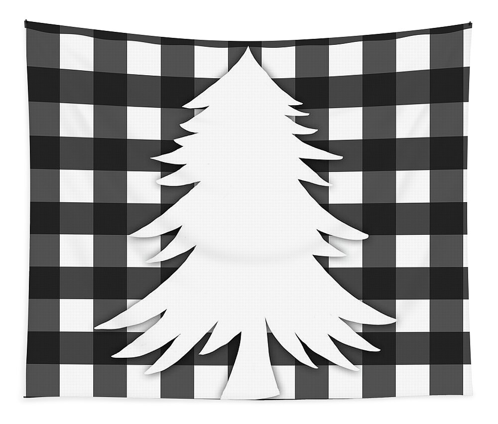 Christmas Tapestry featuring the mixed media Christmas Gingham I by Sundance Q