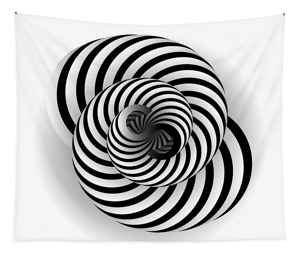 Graphic Tapestry featuring the digital art Circumplexical No 3478 by Alan Bennington