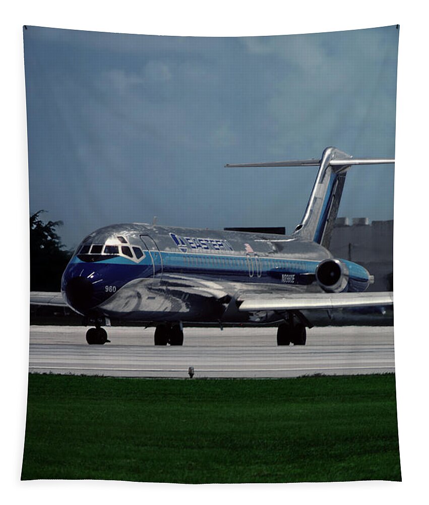 Eastern Airlines Tapestry featuring the photograph Classic Eastern Airlines DC-9 at Miami by Erik Simonsen