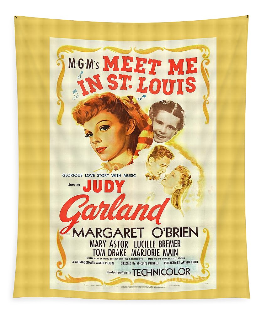 Judy Tapestry featuring the painting Classic Movie Poster - Meet Me In St. Louis by Esoterica Art Agency