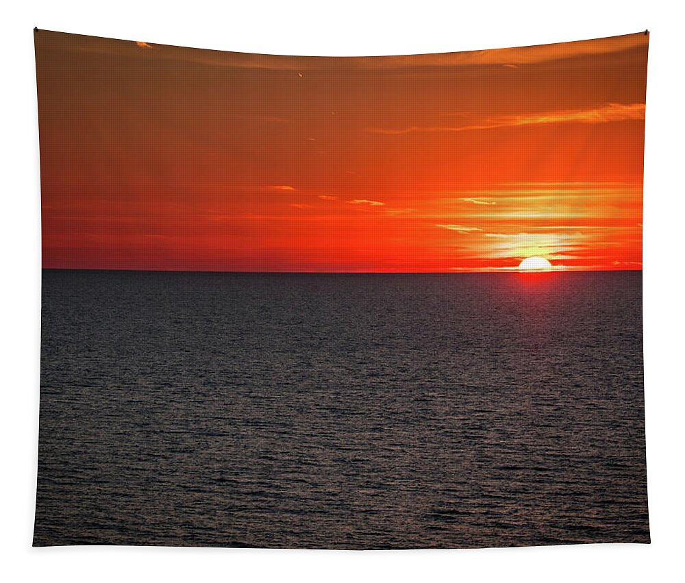 Florida Tapestry featuring the photograph Clearwater Sunset by Jeff Phillippi