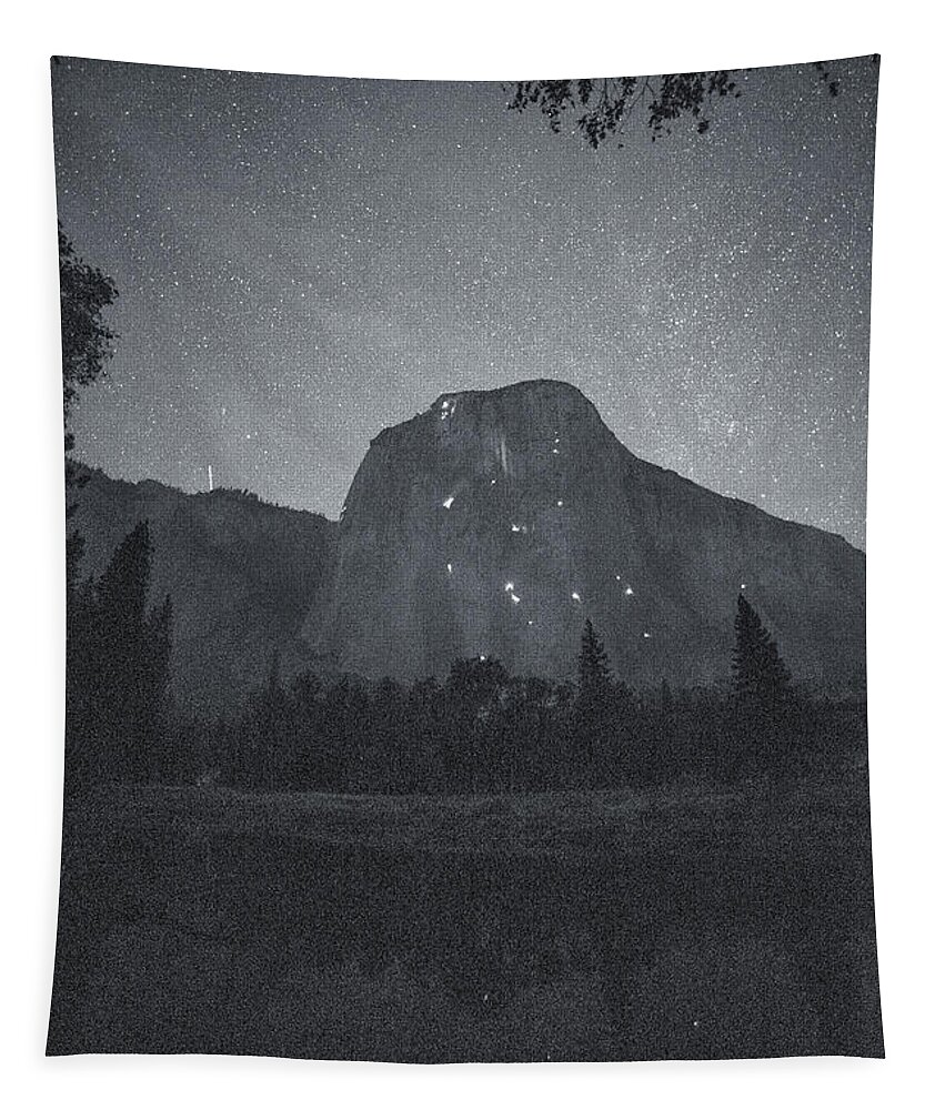 El Capitan Tapestry featuring the photograph Climbers on El Capitan by Bill Roberts