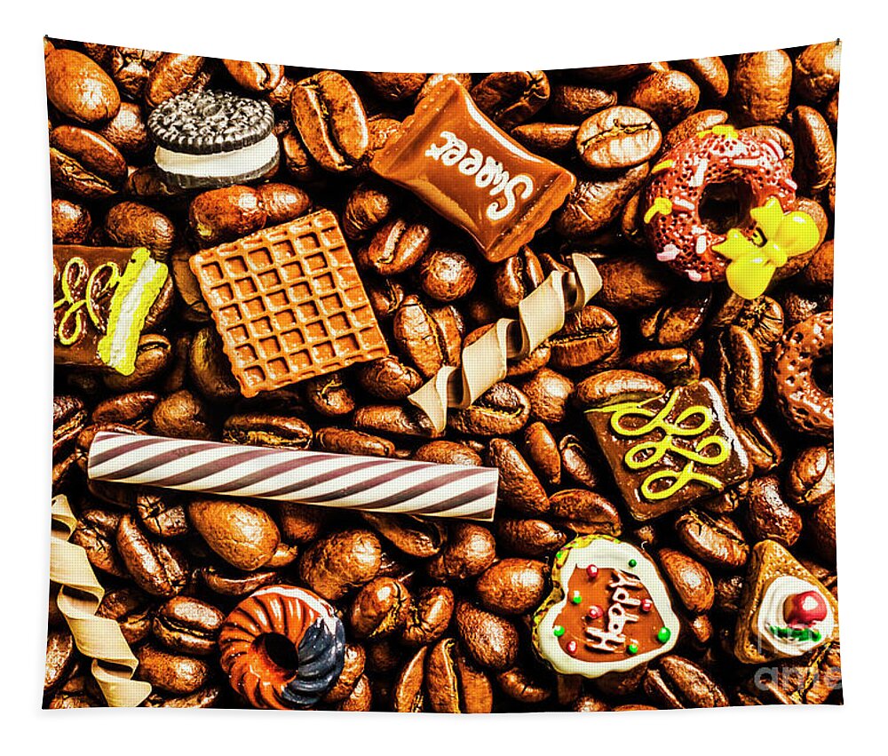 Food Tapestry featuring the photograph Coffee candy by Jorgo Photography