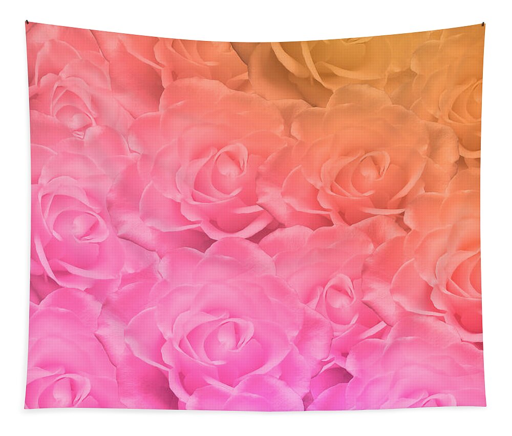 Roses Tapestry featuring the photograph Colorful Roses Art Design by Johanna Hurmerinta