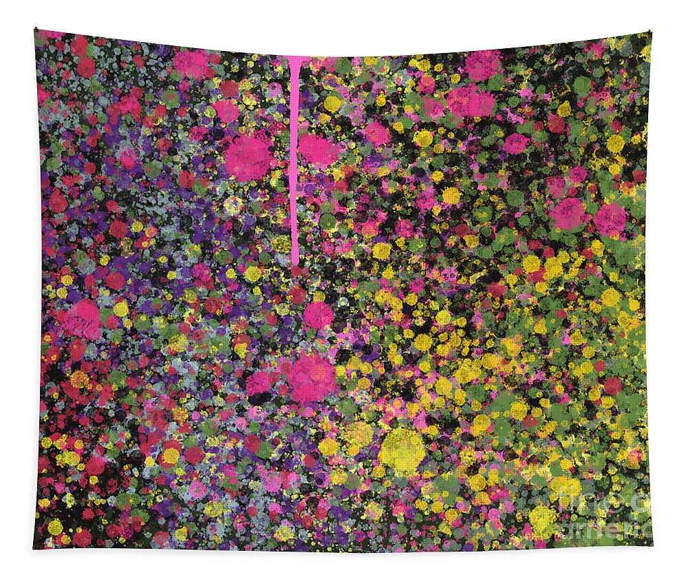 Graphic Design By Go Van Kampen Tapestry featuring the painting Colour Splatter by Go Van Kampen