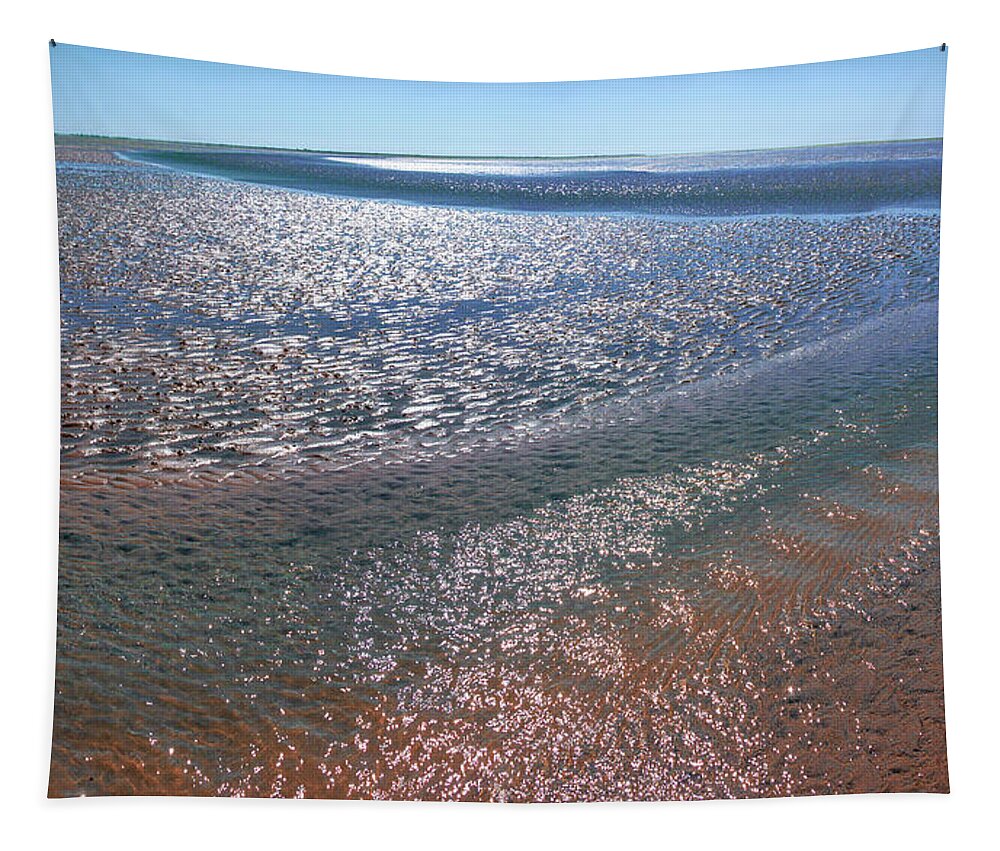 Wadden Sea Tapestry featuring the photograph Colours of the mudflat by Sun Travels