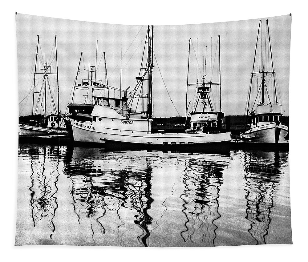 Commercial Fishing Boats at Dock Tapestry by S Katz - Fine Art America