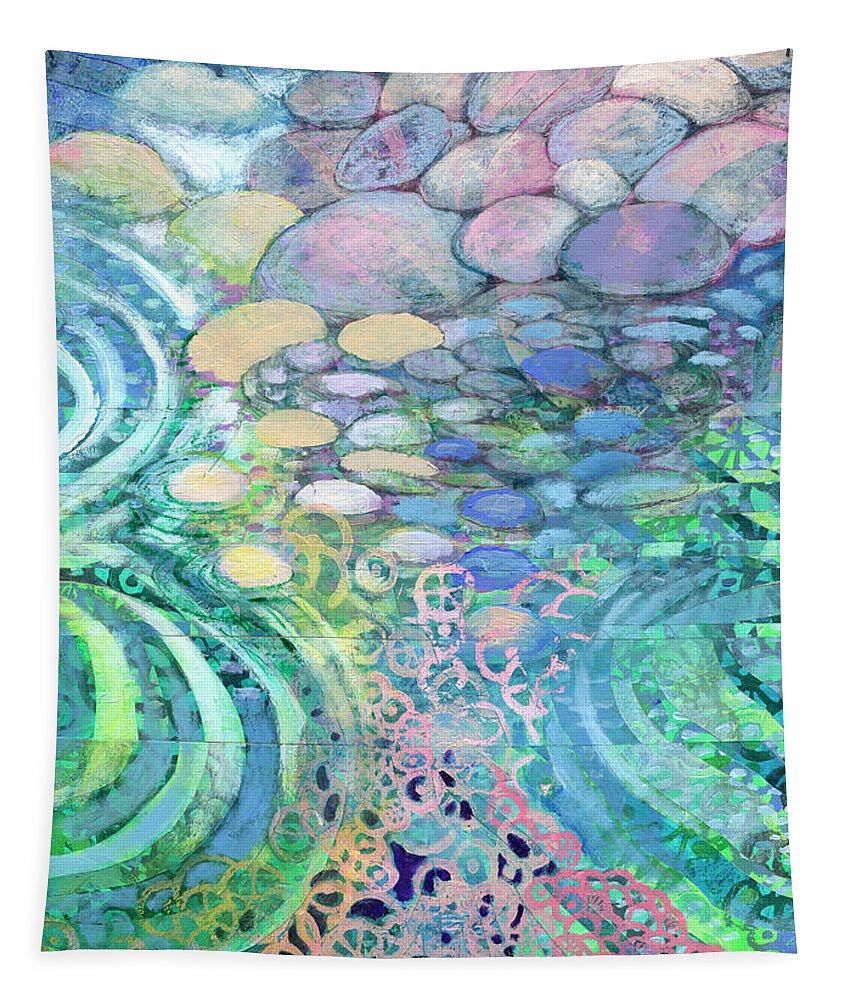 Water Tapestry featuring the painting Contemplation by Jennifer Lommers