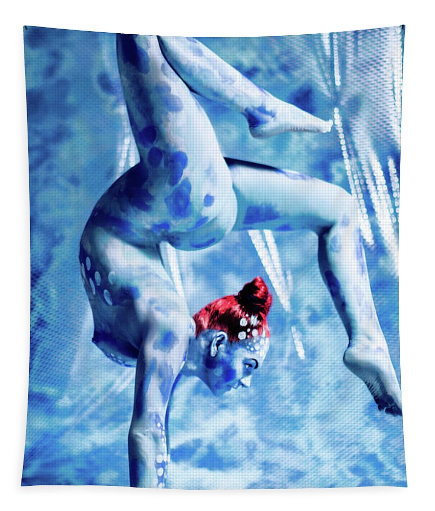 Bodypaint Tapestry featuring the painting Contortionist 1 by Matt Deifer