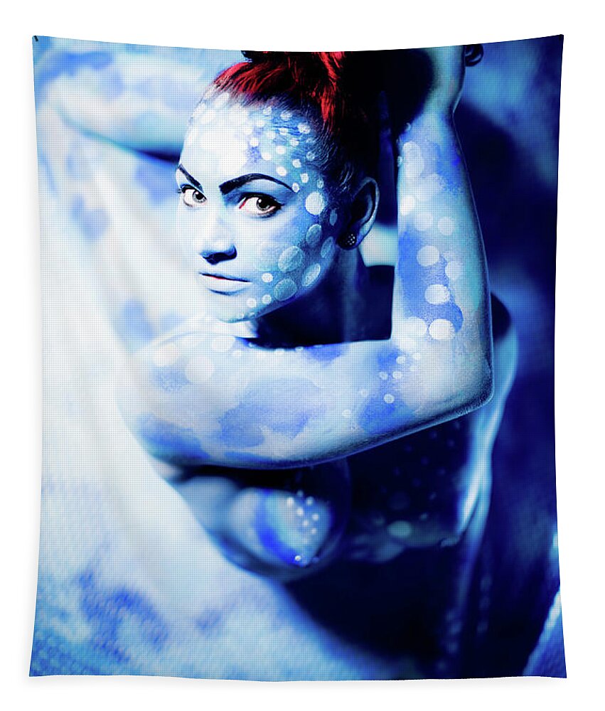 Bodypaint Tapestry featuring the painting Contortionist 8 by Matt Deifer
